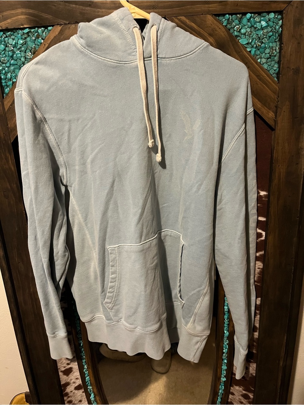 American Eagle Outfitters Light Blue Pullover Hoodie